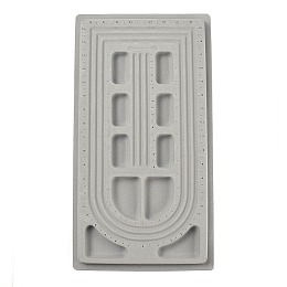 Honeyhandy Plastic Flocking Bead Design Boards, Beads Trays, Necklace Design Boards, Gray, Size: about 27cm wide, 49cm long, 2cm thick