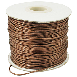 Honeyhandy Korean Waxed Polyester Cord, Bead Cord, Sienna, 1.2mm, about 185yards/roll