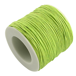 ARRICRAFT 1 Roll 1mm 100 Yards Waxed Cotton Cord Thread Beading String for Jewelry Making Crafting Beading Macrame GreenYellow