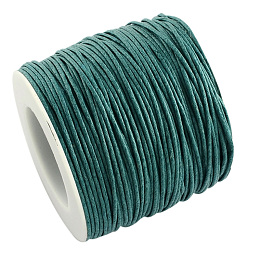 ARRICRAFT 1 Roll 1mm 100 Yards Waxed Cotton Cord Thread Beading String for Jewelry Making Crafting Beading Macrame Teal