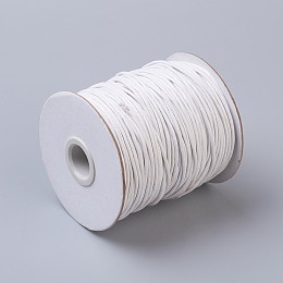 Honeyhandy Waxed Cotton Thread Cords, White, 1.5mm, about 100yards/roll(300 feet/roll)