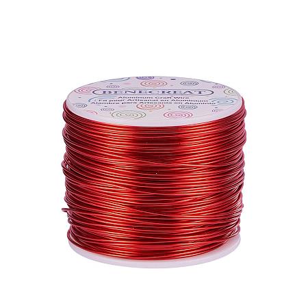 BENECREAT 17 Gauge Aluminum Wire Length 380FT Anodized Jewelry Craft Making Beading Floral Colored Aluminum Craft Wire - FireBrick