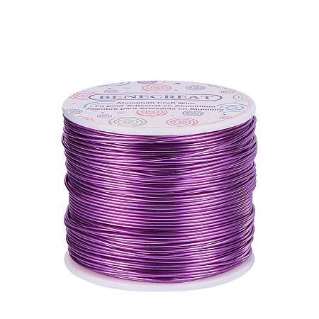 BENECREAT 17 Gauge Aluminum Wire Length 380FT Anodized Jewelry Craft Making Beading Floral Colored Aluminum Craft Wire - Purple