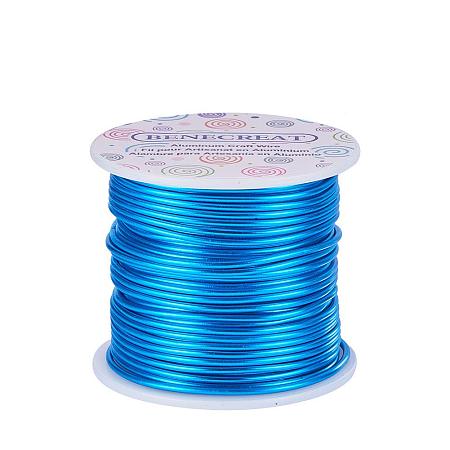 BENECREAT 17 Gauge Aluminum Wire Length 380FT Anodized Jewelry Craft Making Beading Floral Colored Aluminum Craft Wire - DeepSkyBlue