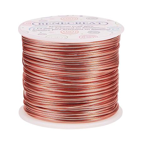 BENECREAT 15 Gauge 220FT Aluminum Wire Anodized Jewelry Craft Making Beading Floral Colored Aluminum Craft Wire - Copper