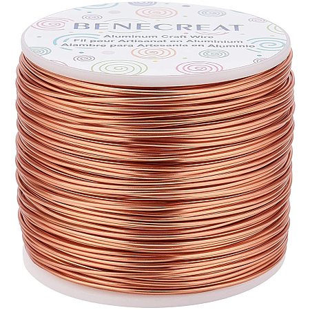 BENECREAT 380FT Matte Jewelry Craft Wire 17 Gauge Tarnish Resistant Aluminum Wire Copper Wire for Beading Earring Jewelry Making