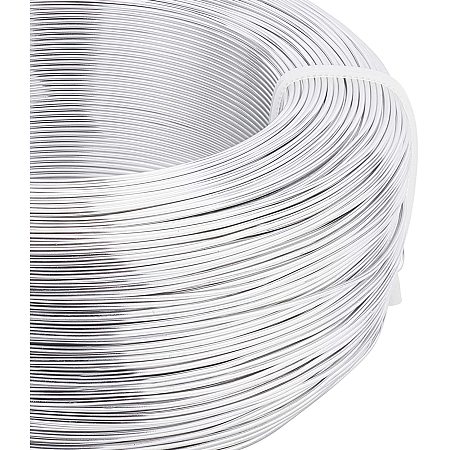 BENECREAT 656 Feet 18 Gauge Silver Aluminum Wire Bendable Metal Sculpting Wire for Beading Jewelry Making