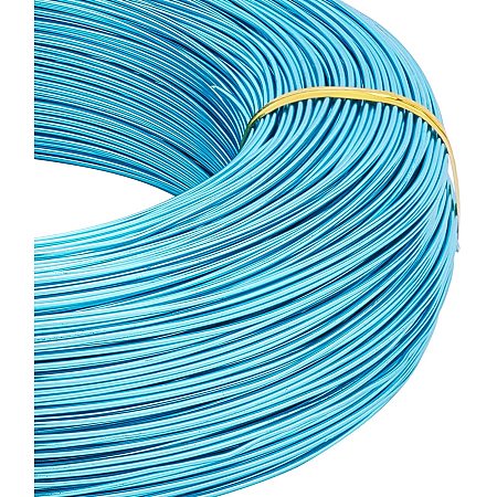 BENECREAT 656 Feet 18 Gauge Aluminum Wire Bendable Metal Sculpting Wire for Beading Jewelry Making Art and Craft Project, Turquoise