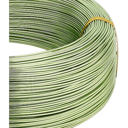 BENECREAT 656 Feet 18 Gauge Aluminum Wire Bendable Metal Sculpting Wire for Beading Jewelry Making Art and Craft Project, Light Green