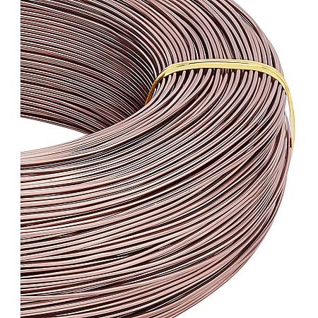 BENECREAT 656 Feet 18 Gauge Aluminum Wire Bendable Metal Sculpting Wire for Beading Jewelry Making Art and Craft Project, Camel