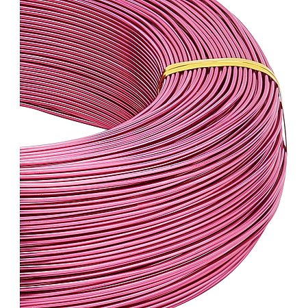 BENECREAT 656 Feet 18 Gauge Aluminum Wire Bendable Metal Sculpting Wire for Beading Jewelry Making Art and Craft Project, Camellia