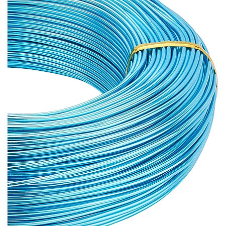 BENECREAT 328 Feet 15 Gauge Aluminum Wire Bendable Metal Sculpting Wire for Beading Jewelry Making Art and Craft Project, Turquoise