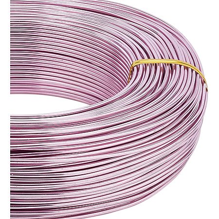 BENECREAT 328 Feet 15 Gauge Aluminum Wire Bendable Metal Sculpting Wire for Beading Jewelry Making Art and Craft Project, Hot Pink