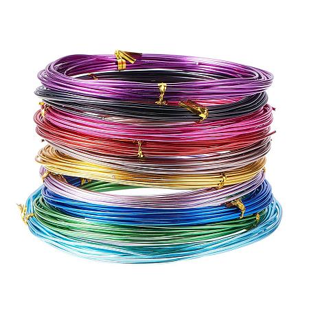 ARRICRAFT 10 Rolls Aluminum Craft Wire 15 Gauge Flexible Artistic Floral Colored Jewelry Beading Wire for DIY Jewelry Craft Making Each Roll 16 Feet