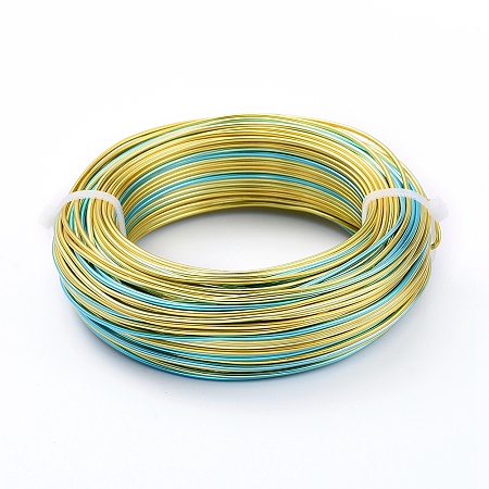 Honeyhandy 3 Segment Colors Aluminum Craft Wire, for Beading Jewelry Craft Making, Colorful, 15 Gauge, 1.5mm, about 41.6m/roll