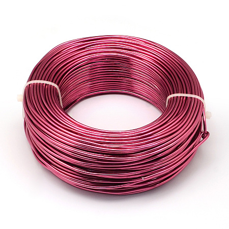 Honeyhandy Aluminum Wire, Flexible Craft Wire, for Beading Jewelry Doll Craft Making, Cerise, 18 Gauge, 1.0mm, 200m/500g(656.1 Feet/500g)