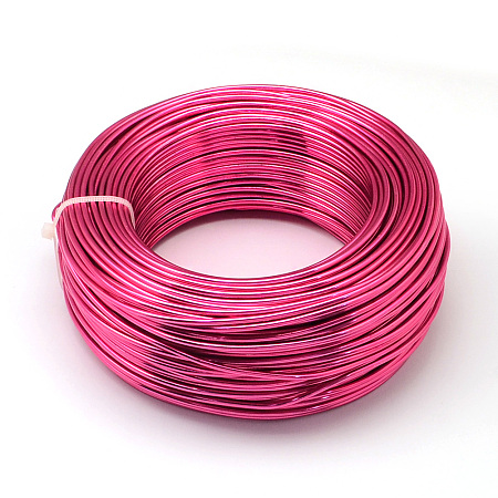 Honeyhandy Aluminum Wire, Flexible Craft Wire, for Beading Jewelry Doll Craft Making, Fuchsia, 18 Gauge, 1.0mm, 200m/500g(656.1 Feet/500g)