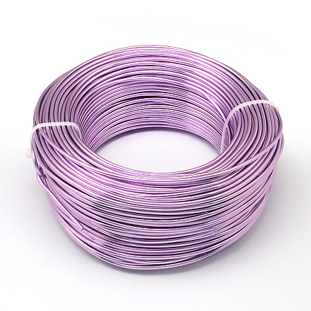 Honeyhandy Aluminum Wire, Flexible Craft Wire, for Beading Jewelry Doll Craft Making, Lilac, 18 Gauge, 1.0mm, 200m/500g(656.1 Feet/500g)