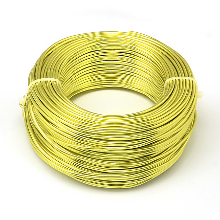Honeyhandy Aluminum Wire, Flexible Craft Wire, for Beading Jewelry Doll Craft Making, Green Yellow, 18 Gauge, 1.0mm, 200m/500g(656.1 Feet/500g)