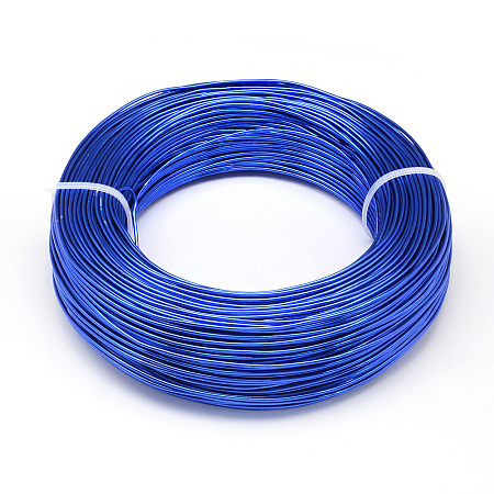Honeyhandy Aluminum Wire, Flexible Craft Wire, for Beading Jewelry Doll Craft Making, Royal Blue, 18 Gauge, 1.0mm, 200m/500g(656.1 Feet/500g)