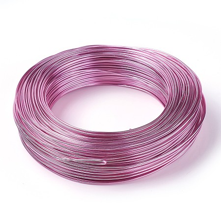 Honeyhandy Aluminum Wire, Flexible Craft Wire, for Beading Jewelry Doll Craft Making, Hot Pink, 18 Gauge, 1.0mm, 200m/500g(656.1 Feet/500g)