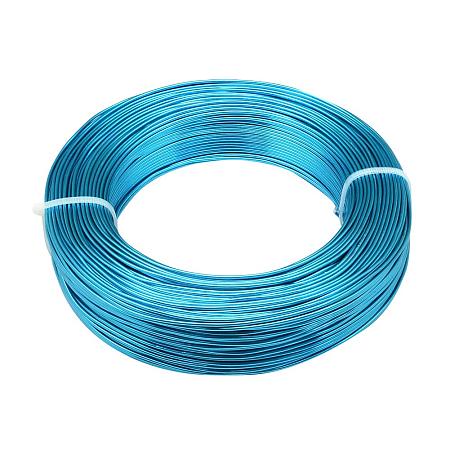 ARRICRAFT 200m 1mm Aluminum Wire Craft Metal Wire Jewelry Beading Wire for Earring Pendant Bracelet Jewelry DIY Craft Making, Deep Sky Blue