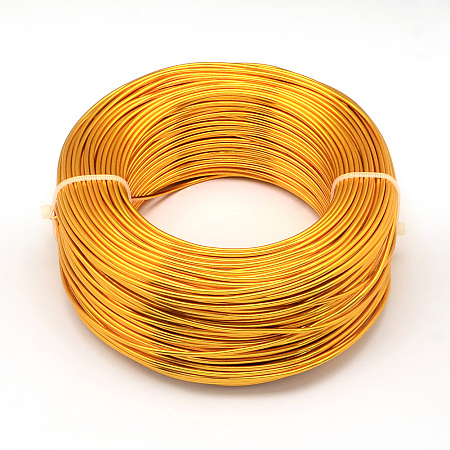 Honeyhandy Aluminum Wire, Flexible Craft Wire, for Beading Jewelry Doll Craft Making, Orange, 18 Gauge, 1.0mm, 200m/500g(656.1 Feet/500g)