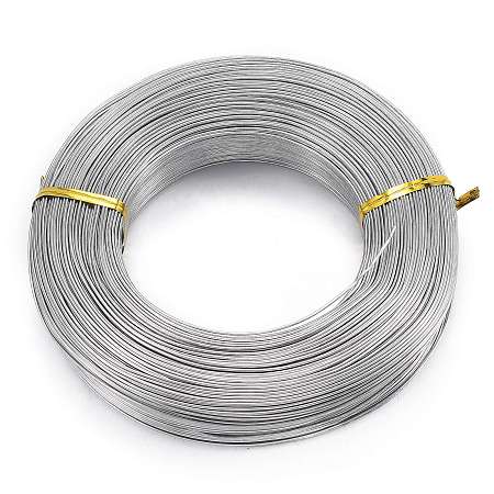 Honeyhandy Raw Aluminum Wire, Flexible Craft Wire, for Beading Jewelry Doll Craft Making, 18 Gauge, 1.0mm, 200m/500g(656.1 Feet/500g)