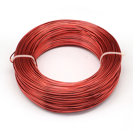 Honeyhandy Aluminum Wire, Flexible Craft Wire, for Beading Jewelry Doll Craft Making, Red, 18 Gauge, 1.0mm, 200m/500g(656.1 Feet/500g)