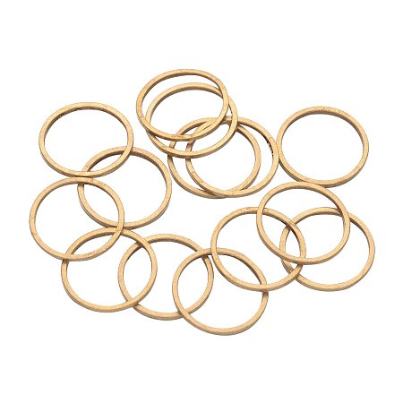 NBEADS 1000Pcs Brass Link Rings, Unplated, About 14mm in Diameter, 0.9mm Thick, Hole: 12mm
