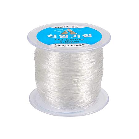 NBEADS A Roll 1.2mm Clear Korean Elastic Stretch String Cord Jewelry Making Bracelet Beading Thread (60m/Roll)
