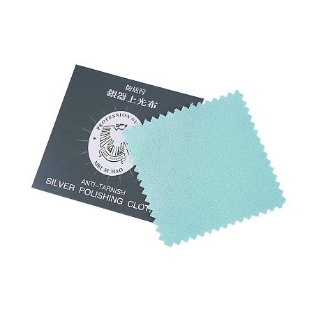 NBEADS 50 Pcs Microfiber Jewelry Polishing Cloth for Cleaning Sterling Silver Metal Jewelry, Tarnish Remover Jewelry Cleaning Cloth, 2.95X2.95 inch