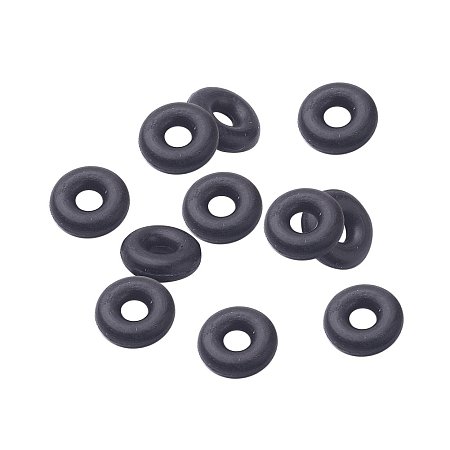 NBEADS 2000 Pcs 6mm Black Stoppers Ring Bead Charms Bracelets Clip Stopper Beads, Antiskid Locating Ring for Spacer Beads Bracelet Necklace DIY Jewelry Making Accessories