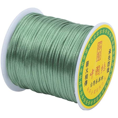 Pandahall Elite About 70m/roll Nylon Thread Cord DarkSeaGreen Beading Thread Korean Silk Thread for Jewelry Bracelets Craft Making