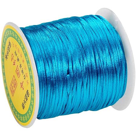 Pandahall Elite About 70m/roll Nylon Thread Cord DodgerBlue Beading Thread Korean Silk Thread for Jewelry Bracelets Craft Making