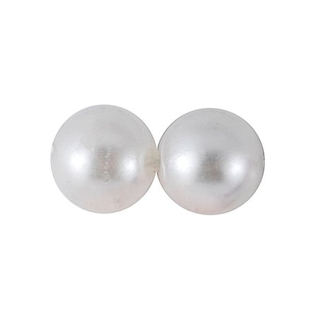 NBEADS 1000pcs/500g Round Snow Imitated Pearl Acrylic Loose Beads, About 10mm in Diameter, Hole: 2mm
