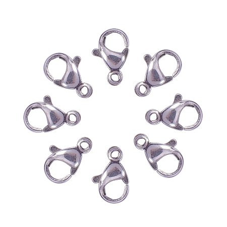NBEADS 200 PCS Lobster Clasps Stainless Steel Lobster Claw Clasps Jewelry Making Findings 10x6mm