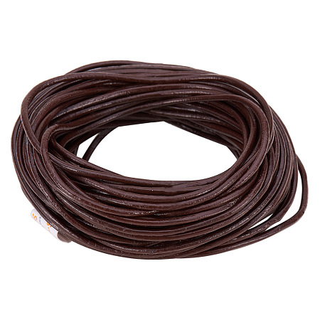 PandaHall Elite 1 Roll 1.5mm Saddle Brown Cowhide Genuine Leather Cords For Bracelet Beading Jewelry Making 11 Yard
