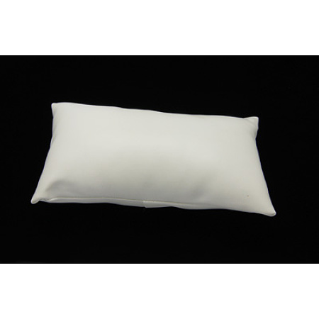 Honeyhandy Leather Pillow Jewelry Bracelet Watch Display, White, Size: about 18cm long, 10cm wide, 6cm thick