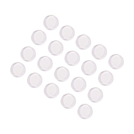 ARRICRAFT 20pcs 25mm Flat Round Cameo Settings Transparent Clear Magnifying Glass Cabochons for Photo Craft Jewelry Making