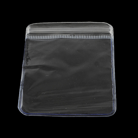 Honeyhandy PVC Zip Lock Bags, Resealable Bags, Self Seal Bag, Rectangle, Clear, 8x6cm, Unilateral Thickness: 4.5 Mil(0.115mm)