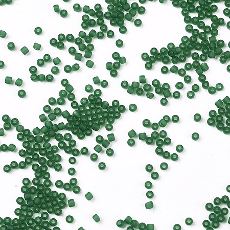 MGB Matsuno Glass Beads, Japanese Seed Beads, 12/0 Transparent Glass Round Hole Seed Beads, Green, 2x1.5mm, Hole: 0.8mm, about 1760pcs/20g