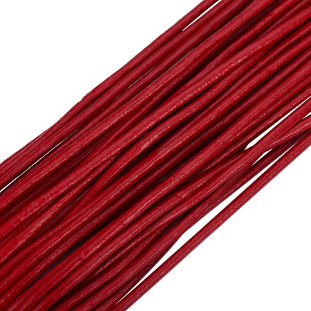 PandaHall Elite 1 Roll 3mm Red Cowhide Round Leather Cords For Bracelet Necklace Beading Jewelry Making 11 Yard