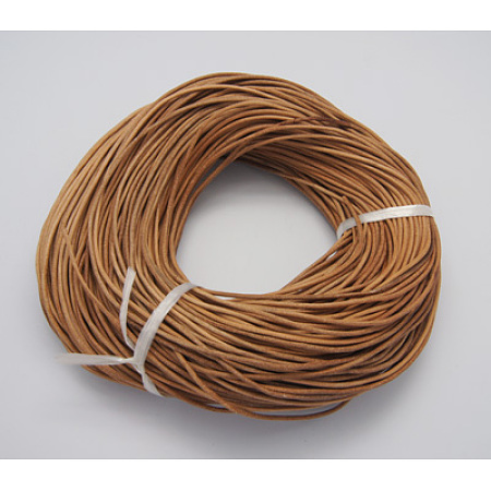 Honeyhandy Cowhide Leather Cord, Leather Jewelry Cord, Peru, Size: about 1mm in diameter
