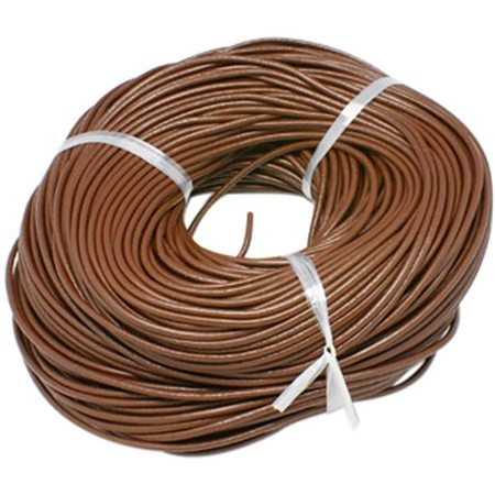 Arricraft 10m Round Leather Cord 2mm Cowhide Jewelry Making Material for DIY Bracelet Necklace Making