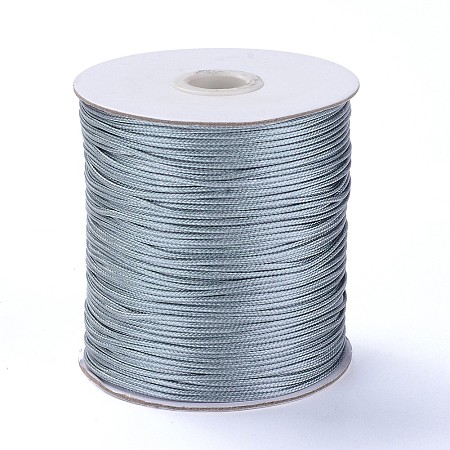 Honeyhandy Korean Waxed Polyester Cord, Bead Cord, Dark Gray, 1.5mm, about 185yards/roll