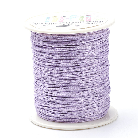 ARRICRAFT 1 Roll 1mm 100 Yards Waxed Cotton Cord Thread Beading String for Jewelry Making Crafting Beading Macrame Purple