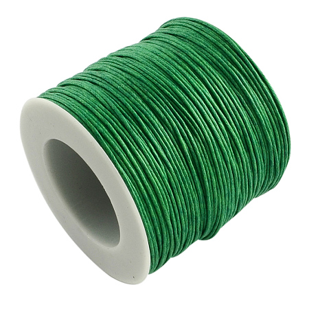 ARRICRAFT 1 Roll 1mm 100 Yards Waxed Cotton Cord Thread Beading String for Jewelry Making Crafting Beading Macrame Dark Green