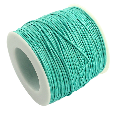 ARRICRAFT 1 Roll 1mm 100 Yards Waxed Cotton Cord Thread Beading String for Jewelry Making Crafting Beading Macrame Green