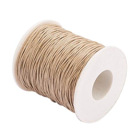 ARRICRAFT 1 Roll 1mm 100 Yards Waxed Cotton Cord Thread Beading String for Jewelry Making Crafting Beading Macrame Ginger Yellow